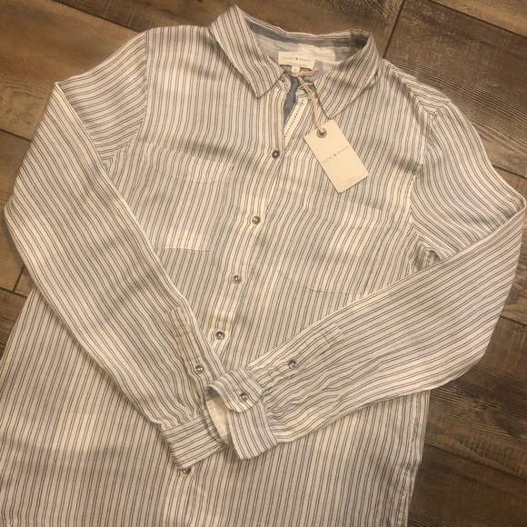 Lucky Brand NWT Striped Button Down - Picture 3 of 8